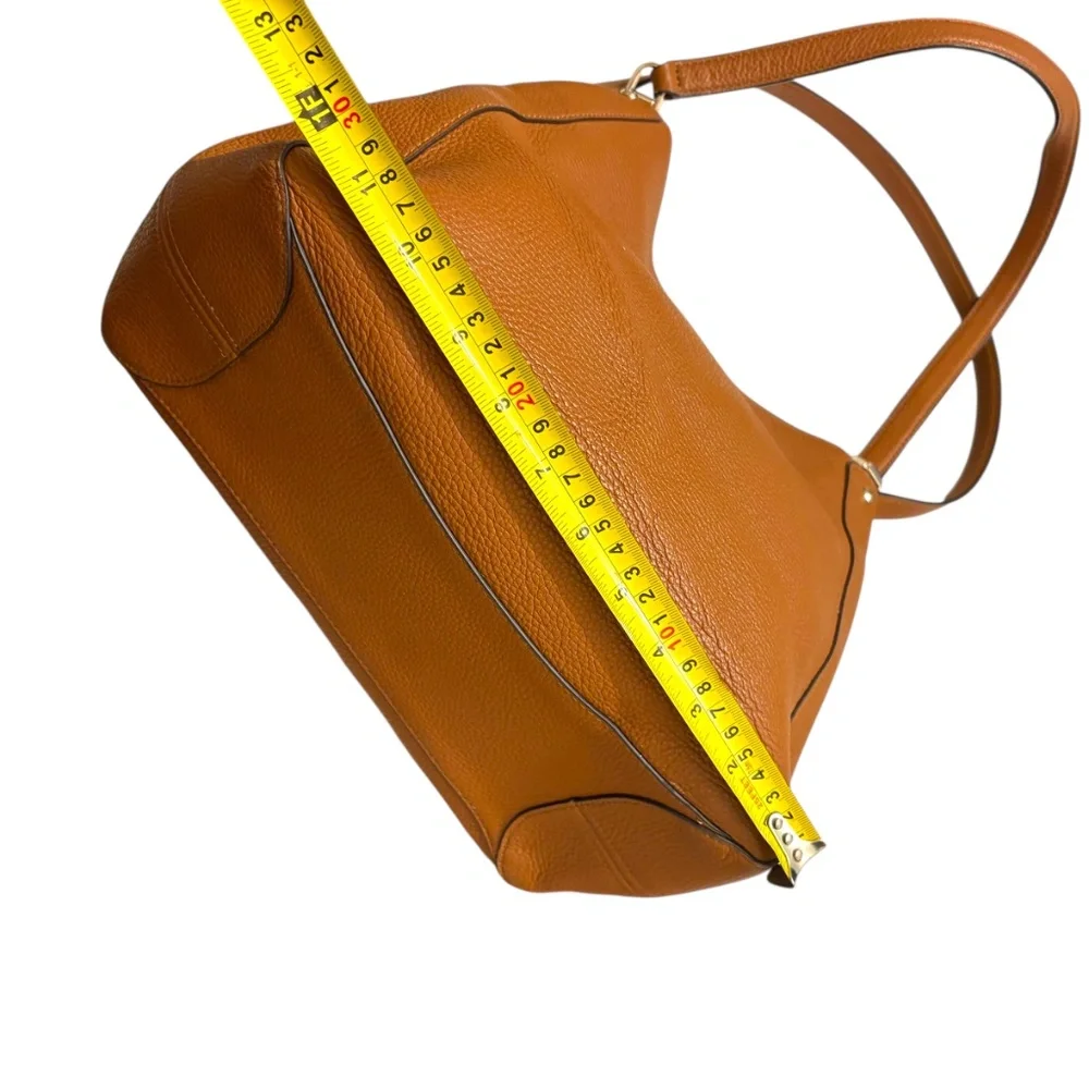 Kate Spade New York Leila medium triple compartment shoulder bag brown leather